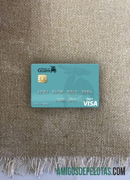 Cartão de débito Visa Palau Bank Of Guam Photolook Front exemplo